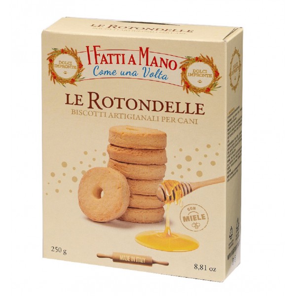 Dolci Impronte - Le Rotondelle - Confezione 6 Scatole Biscotti al Miele -  250 gr