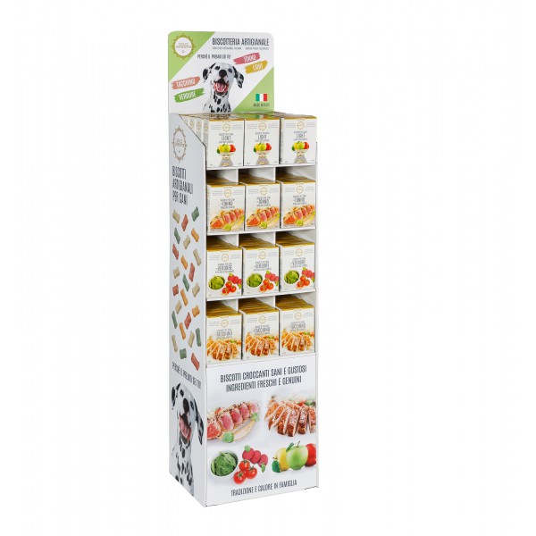 Dolci Impronte Espositore da Terra Collezione Biscotteria -  72 Scatole 250 gr-
