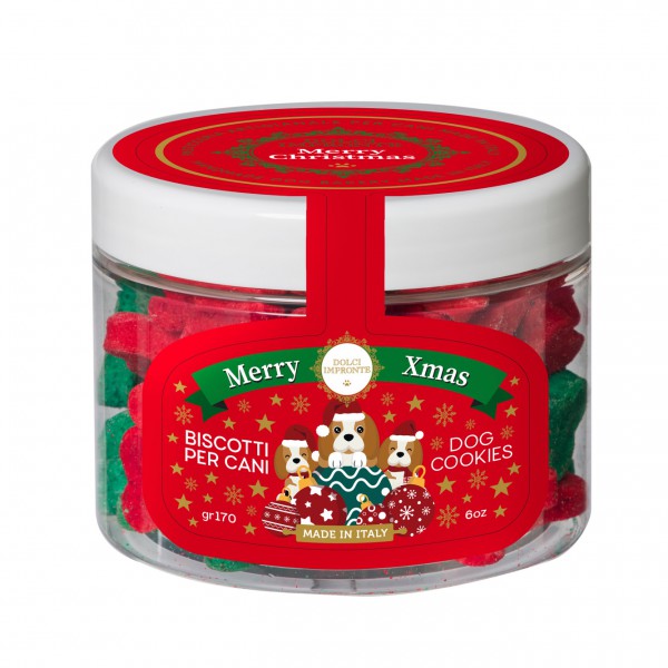 Dolci Impronte  Confezione 6 Barattoli  Biscotti Natalizi - 170gr