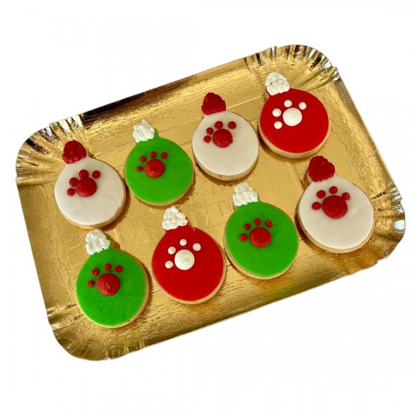 Dolci Impronte Tray | 8 Christmas Balls Red and Green 270g