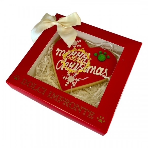 Dolci Impronte 2 Confezioni | Scatola Natale Cuore Merry Christmas 69g