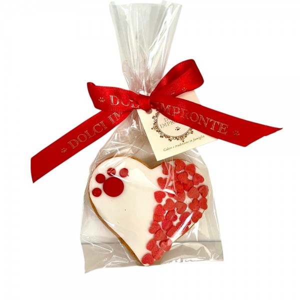 Dolci Impronte | Pack of 3 pieces -White Heart with Little Hearts  52g