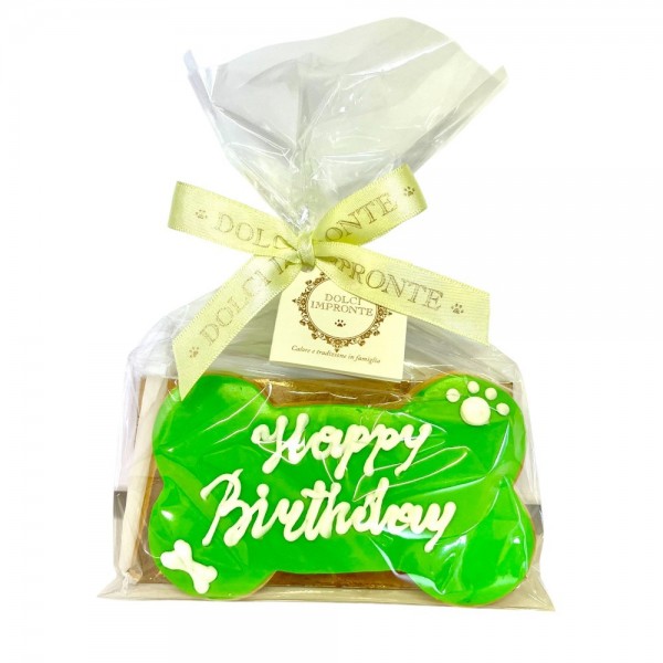 Dolci Impronte | Pack of 3 Birthday Bone Green 85 g.