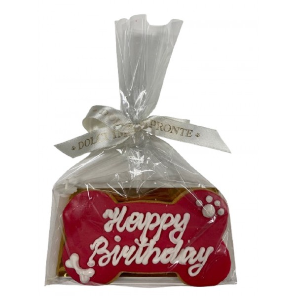 Dolci Impronte | Pack of 3 Birthday Bone Fuchsia 85 g.