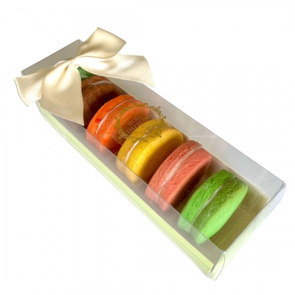 Dolci Impronte | Confezione 3 pezzi Scatola 6 macarons in frolla 170gr
