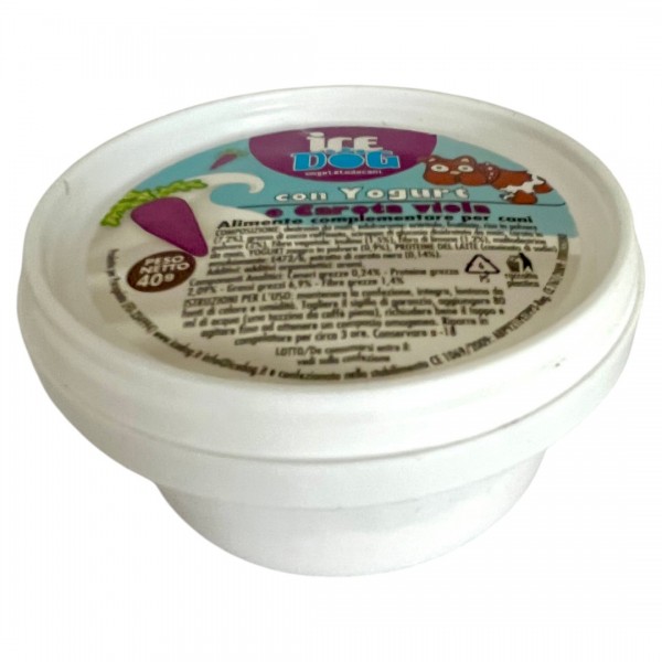 Ice Cream | Yogurt and Purple Carrot. Easy preparation. 40 g. Pack of 15 tubs.