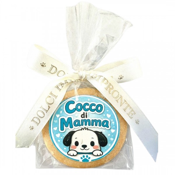 Dolci Impronte | Cocco di Mamma Azzurro Biscotto 30g Confezione 5 Sacchetti