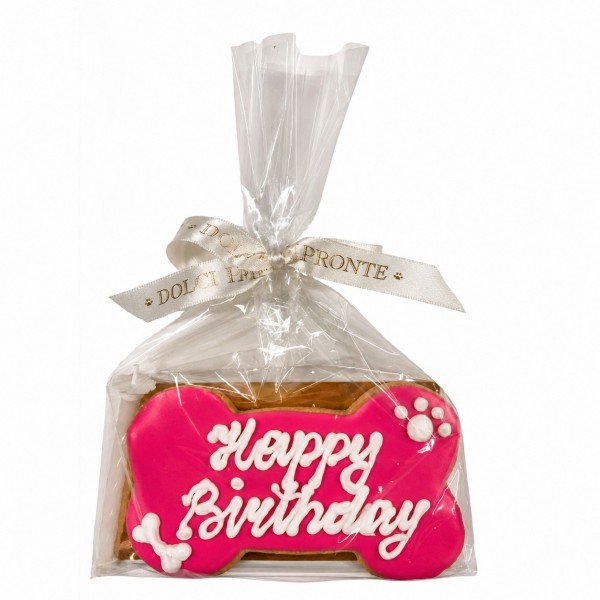 Dolci Impronte | Pack of 3 Birthday Bone Fuchsia 85 g.
