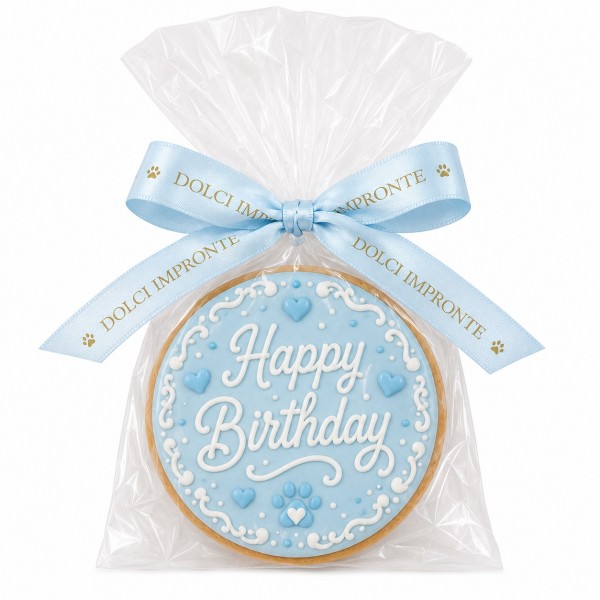 Dolci Impronte | Confezione 3 pezzi Birthday Round Cake Azzurra 110 gr
