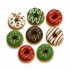 Dolci Impronte Vassoio | 15 Mini donuts Soggetti Natale 215g