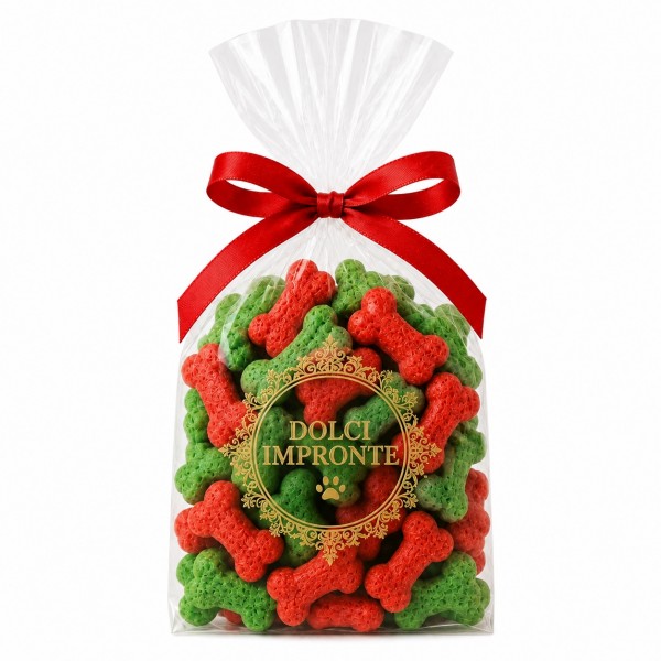 Dolci Impronte | Sacchetto Natalizio Ossi mignon 170gr  3 Confezioni