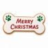 Dolci Impronte |Biscotto Osso stampa Merry Christmas su cialda 65g  3 Confezioni