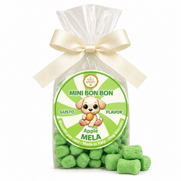 Dolci Impronte | Mini Bonbon Aroma Mela 170 g Confezione 3 Sacchetti S01