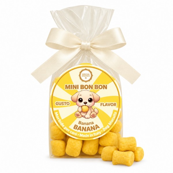Dolci Impronte | Mini Bonbon Banana Flavour 170 g – 3-bag pack S01